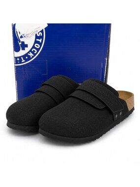 Birkenstock Black Nubuck Leather Clogs Men 9-9.5 Womens 11-11.5 EU 42 Nagoya